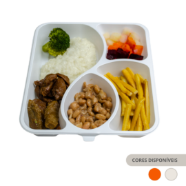 Marmitex de Plástico Descartável – 4 divisões